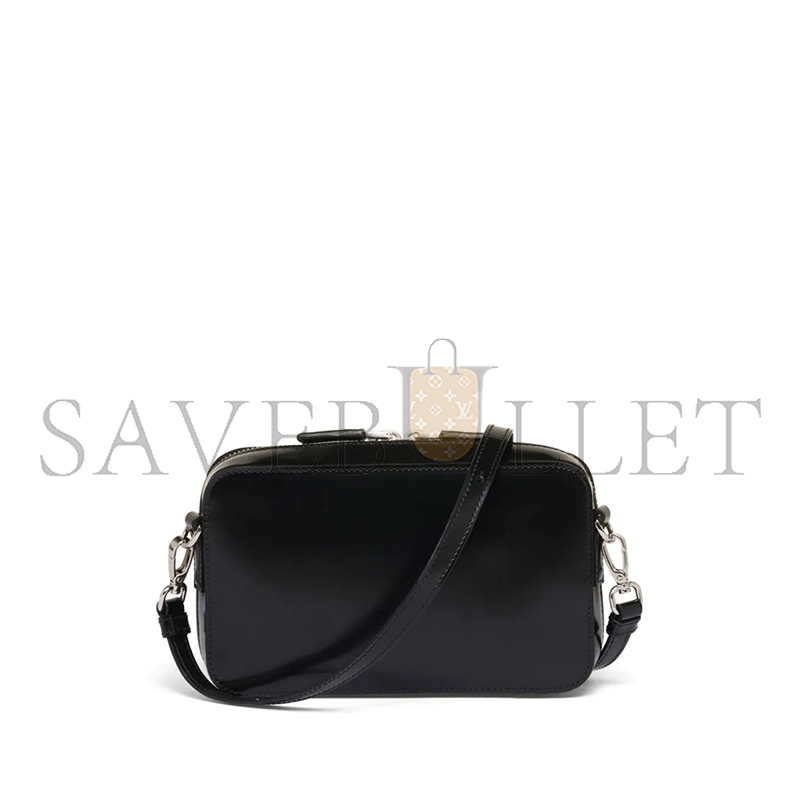 PRADA ZIPPERED LEATHER MESSENGER BAG 2VH070 (19*12.5*5.5cm)